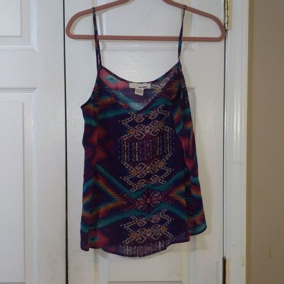 Sans Souci sleeveless Aztec print top Sz XL - Picture 1 of 4